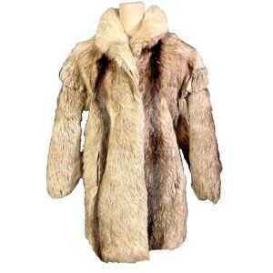 Vintage Nanny Kidskin Goat Fur Fringe Coat